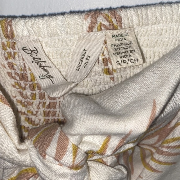 Billabong x Sincerely Jules Leaf Twist Flirt Cotton Linen Flax Jumpsuit - Picture 11 of 16